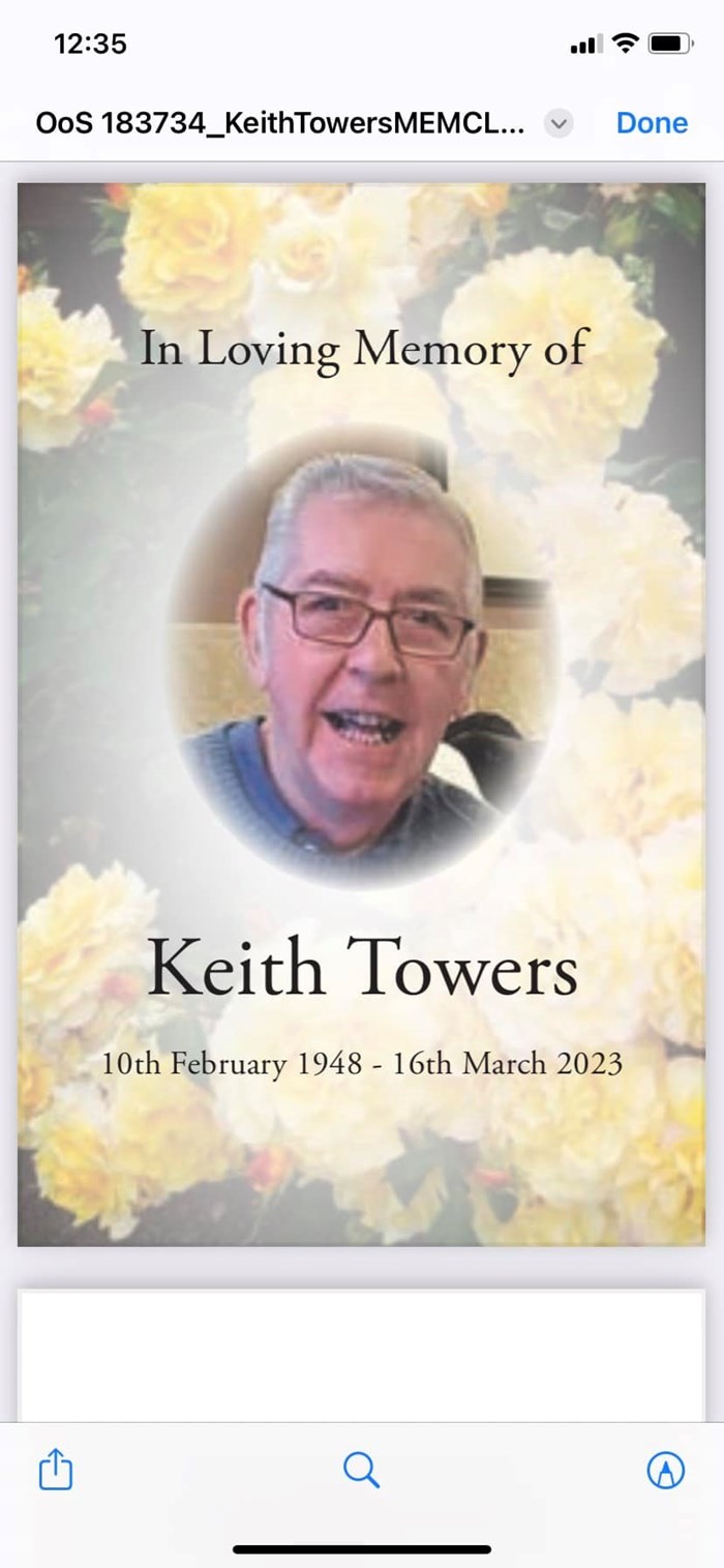 My husband Keith Towers